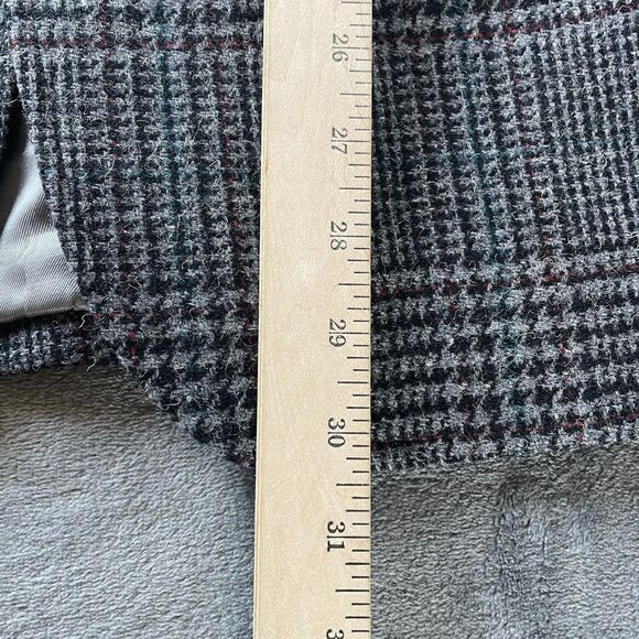 HILDRETH & HERRICKS Sport Cost Men’s 40 Grey Houndstooth Wool Blazer Jacket - Picture 8 of 16